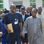 Prof. Godwin Akper with President Olusegun Obasanjo During His PhD Thesis Defence