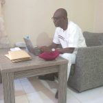 Prof. Gowin Akper at His personal office